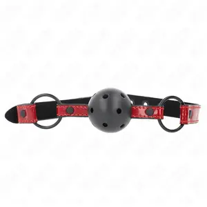 Kink - Shiny Leatherette Ball 4.5 Cm Gag 63.5 X 2 Cm Adjustable 41 X 5...