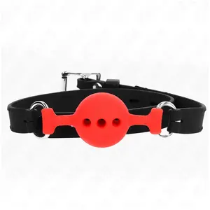 Kink - Full Silicone Gag 55 X 2 Cm With 4 Cm Ball Size S Red Adjustabl...