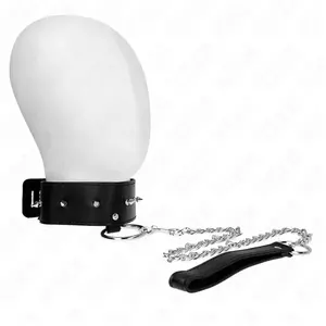 KINK - KETTING 65 cm MET RIEM MET ZILVEREN STUDS, VERSTELBAAR 36-43 CM...