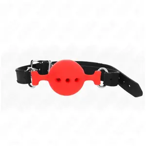 Kink - Full Silicone Gag 55 X 2 Cm With 4.5 Cm Ball Size M Red Adjusta...