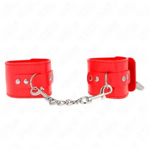 Kink - Wrist Restraints With Padlock Closure Red Adjustable 16-23 Cm X...