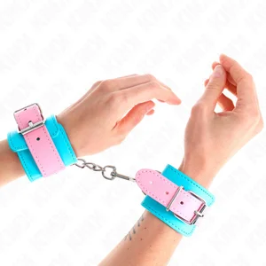 KINK - SCHATTIGE POLSBOEIEN BLAUW / ROZE VERSTELBAAR 16-28 CM X 5 CM |...