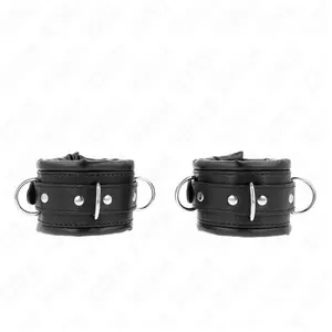 Kink - Heavy Wrist Restraints With Black Fur Lined Adjustable 20-30 Cm...