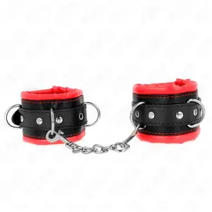 Kink - Heavy Wrist Restraints With Red Fur Lined Adjustable 20-30 Cm X...