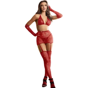 SUBBLIME - 952181 VISNET BODYSTOCKING MET HANDSCHOENEN EN DIAMANTEN RO...Vendu parbol