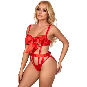 SUBBLIME - SEXY OPENGEWERKT LIJFJE MET STRIK ROOD S/M | BODY | EROTISC...