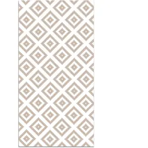Tapis Vinyle Panorama Carrés Roses 140x200 cm - Tapis pour Cuisine, Bureau et Salon en PVC pas cher