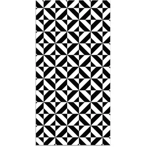 Tapis Vinyle Panorama Géométrie Noir 100x140 cm - Tapis pour Cuisine Bureau et Salon en PVCVendu parcdiscount