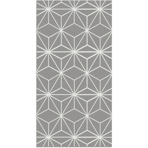 Tapis Vinyle Panorama Lignes dÉtoiles Grises 120x170 cm - Tapis pour Cuisine Bureau et Salon en PVC