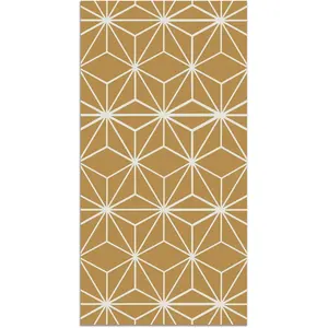 Tapis Vinyle Panorama Lignes Étoiles Moutarde 40x80 cm - Tapis pour Cu... pas cher