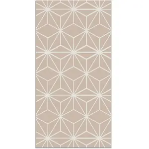 Tapis Vinyle Panorama Lignes d'Étoiles Roses 80x200 cm - Tapis pour Cuisine, Bureau et Salon en PVC