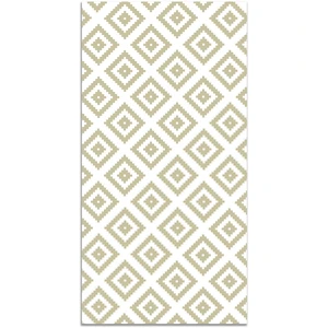 Tapis Vinyle Panorama Carrés Vert Pastel 140x200 cm - Tapis pour Cuisine Bureau et Salon en PVC