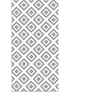 Tapis Vinyle Panorama Carrés Gris 80x300 cm - Tapis pour Cuisine, Bure... pas cher