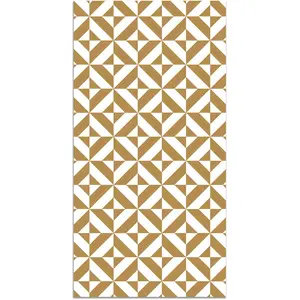 Tapis Vinyle Panorama Géométrie Moutarde 80x150 cm - Tapis pour Cuisin... pas cher