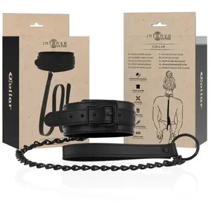 Intense fetish Halsband Bondage Rug Fetish accessoires Zwart