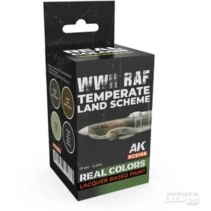 AK Interactive, Peinture loisirs créatifs, WWII RAF Temperate Land Scheme SET pas cher