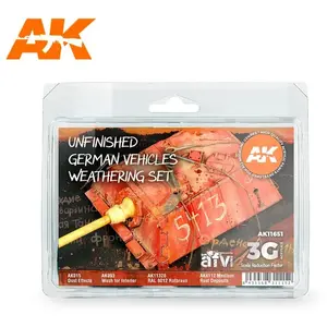 Unfinished German Vehicles Weathering Set - AK-Interactive - AK-11651 pas cher