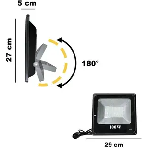 Phare extérieur led mur lumière 100W étanche 115844 IP66 6500K lumière... pas cher