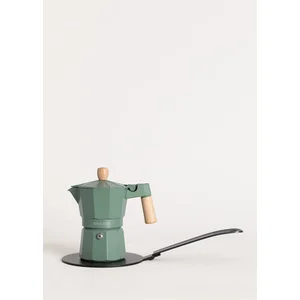 CREATE Cafetière italienne - Thera Moka Retro - Aluminium - 6 tasses - Détails en bois de hêtre pas cher