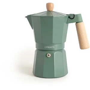 CREATE Cafetière italienne - Thera Moka Retro - Aluminium - 6/9 tasses - Vert sauge pas cher