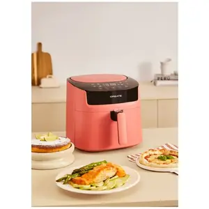 CREATE Friteuse sans huile - Air Fryer Pro Large - 6.2L - Écran tactile - 8 programmes - Terracotta pas cher