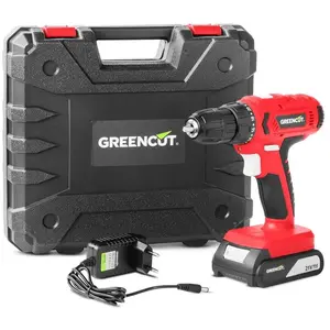 Comparateur de prix : Visseuse et perceuse sans fil - Greencut TD210L - Batterie lithium 21V 1.3Ah - Vitesse 1500rpm