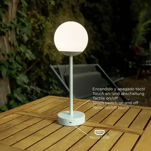 NEWGARDEN Norai slim 30 cm Lampe de table avec batterie rechargeable. Lumière led chaud. Fabriquée en Espagne pas cher