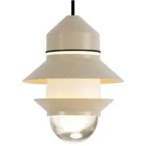 Marset Suspension LED E27 8 W avec diffuseur en Verre soufflé et pressé, modèle Santorini IP20, Couleur Sable, 21,2 x 21,2 x 25,8 cm (référence : A654-051)Vendu parkoot