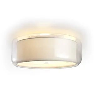 Marset MERCER-Plafonnier Verre Opalin Ø44cm pas cher
