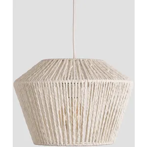 Lampe Suspendue en Papier Tressé Libel Sklum Blanc pas cher