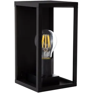 Applique d'extérieur en aluminium et verre Delha Sklum Noir pas cher