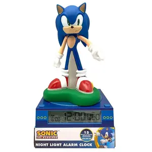 Kids Licensing Sonic Lampe 3d Avec Réveil Sonic The Hedgehog pas cher