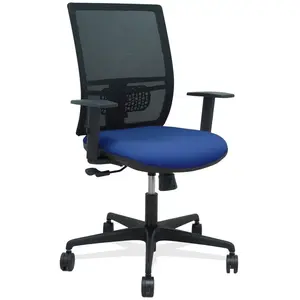 Chaise de bureau Yunquera P&C 0B68R65 Bleu marine pas cher