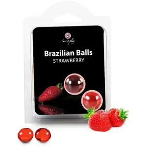 Boules de massage BRAZILIAN BALLS Fraise   pas cher
