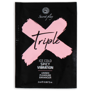 Dosette Gel chauffant et vibrant Triple X 2ml pas cher
