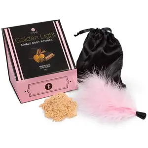 SECRETPLAY Golden Light Kit POLVOS COMESTIBLES Y Pluma - Chocolat AFRODISIAQUE pas cher