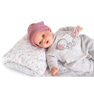 Antonio Juan Poupée Kíka sac 27 cm pleure sans sa tétine (Rose) pas cher