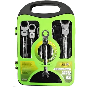 Jbm Jeu De Clés à Cliquet Combinées Articulées 7 Pièces pas cher