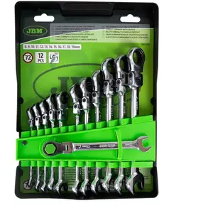Jbm Clé à Cliquet Combinée Articulée 8-19 Mm 12 Pièces pas cher