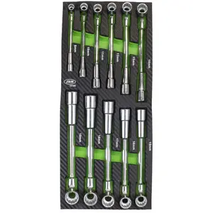Jbm Jeu De Clés à Douille Set In Carbon Fiber Finish Eva Tray 11 Pieces L Type Socket pas cher