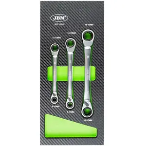 Comparateur de prix : Jbm Clé à Cliquet Double End Ring Wrench Set 8-19 Mm 3 Unités