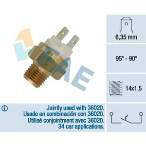 Interrupteur de température ventilateur de radiateur - FAE 36010 pas cher