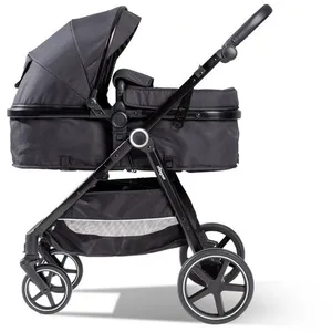 INTERBABY Poussette 2en1 Versa Noir pas cher