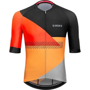 Siroko M2 California Korte Mouwen Fietsshirt Oranje XS Man pas cher