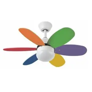 Fabrilamp - Ventilateur de Plafond dc Alves 2xE27 Blanc 6 Pales pas cher