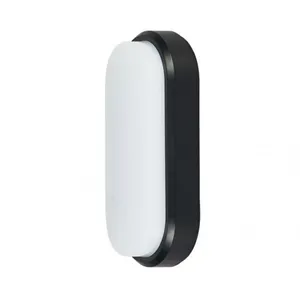 SENKO Fabrilamp Lampe murale de outdoor de 12w model Yucatan Oval Ip65 Black pas cher