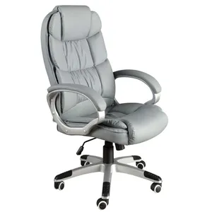 Ángel Cerdá Chaise de Bureau Pivotante Tapissée en Similicuir Gris Des... pas cher