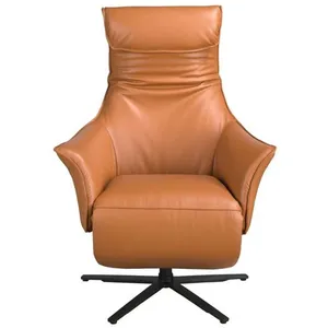 Angel Cerdá Fauteuil Pivotant En Cuir Brun pas cher