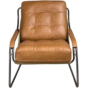 Fauteuil En Cuir Marron