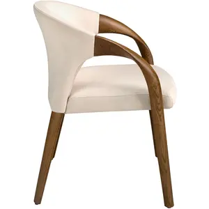 ANGEL CERDÁ - Chaise de salle à manger avec accoudoirs tapissée en vel...
